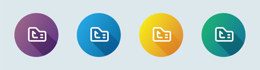 Upload line icon in flat design style. Arrow signs vector illustration.