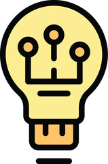 Wall Mural - light bulb illustrating the concept of artificial intelligence development