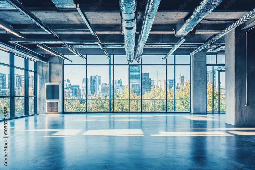 Large commercial building frame constructed with steel studs. Stock ...