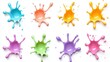 © Philipp - A variety of colorful splashes in different shapes isolated on a white background, perfect for abstract art, creative design projects, or vibrant marketing visuals.