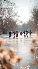 Poster - Frozen River Dance, Ice skating