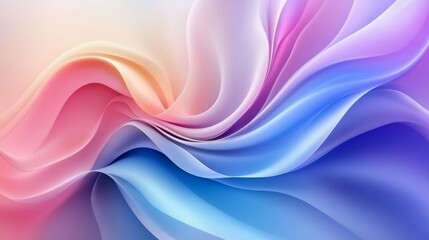 Wall Mural - abstract pastel dream 3d background with flowing, organic shapes and a soft, serene glow