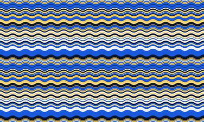 Abstract background with wavy stripes in vibrant colors, creating a rippled, liquid effect. Smooth curves and textured lines add elegance, vitality, and creativity. Ideal for wallpaper or textile.