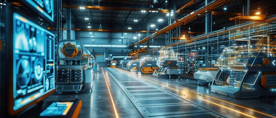 Wall Mural - advanced technology in an industrial plant interior