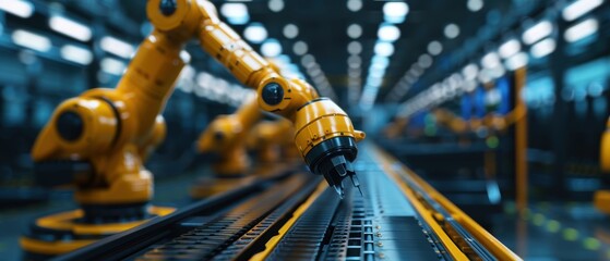 Wall Mural - advanced automation in smart manufacturing facility