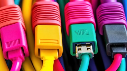 Poster - Colorful Connectors and Cables