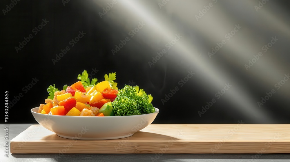 Natural light food photography setup, with reflectors softening the ...