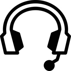 Simple vector icon headphones