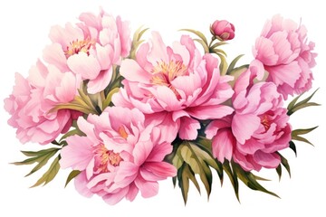 Poster - Peonies blossom flower plant.