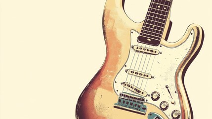 electric guitar on a light background