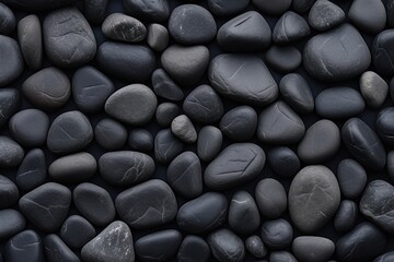 Poster - Stone texture backgrounds pebble black.