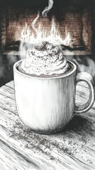 Canvas Print - Cozy Delight, Hot cocoa