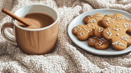 Canvas Print - Cinnamon Comfort, Hot cocoa