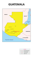  Guatemala Map. Major cities in Guatemala. Political map of Guatemala with border and neighbouring countries.