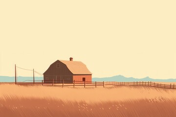 Canvas Print - farm architecture building outdoors.