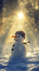 Wall Mural - Melting Moments, Snowmen