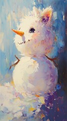 Wall Mural - Melting Moments, Snowmen