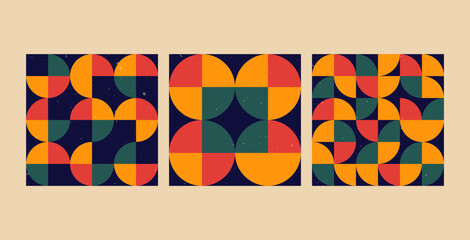 Pack with simple shape element seamless patterns.