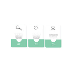 Wall Mural - design template infographic vector element with 3 step or option