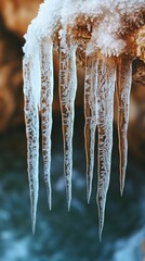 Canvas Print - Crystal Veil, Icicles