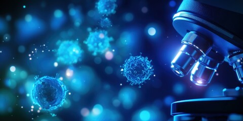 Real microscope zoom lens biology light virus.