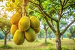© Songpon - Minimalist jackfruit tree bearing abundant jackfruit