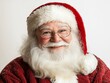 © TashaAI - Cheerful Santa in a costume on a white background