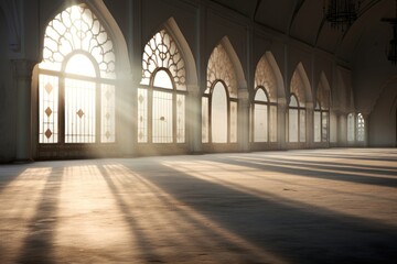 Canvas Print - Architecture building flooring corridor.