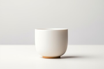 Sticker - Japanese tea cup porcelain pottery white.