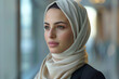© deagreez - Arabian woman in traditional hijab clothes living in big city having modern life sports job leisure Generative AI