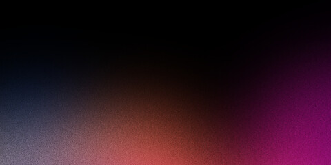Wall Mural - Grainy background, blue red abstract glowing color shape dark noisy banner, poster header backdrop design