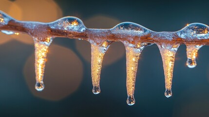 Poster - Frosty Beads, Icicles