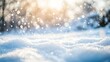 © Enigma - Snowflakes gently falling on a serene snow-covered field, bathed in golden sunlight, create a magical winter scene
