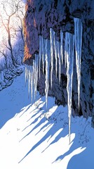 Wall Mural - Glass Daggers, Icicles