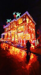 Canvas Print - Festival of Lights, Christmas lights