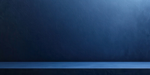 Wall Mural - a blue wall with a blue shelf on it