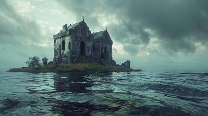 Canvas Print - a castle sitting on top of a body of water