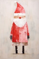 Canvas Print - Santa Claus art christmas painting.