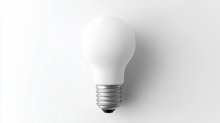 White LED light bulb isolated on white background