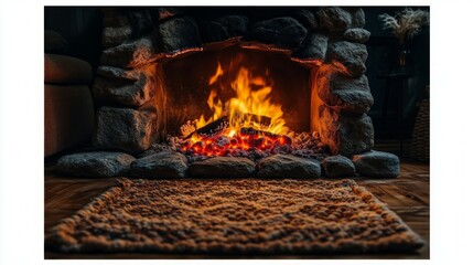 Poster - Warm Hearth, Cozy fireplaces