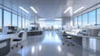 © Mirjana - Modern laboratory interior featuring advanced equipment and bright natural light in an urban setting