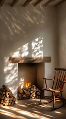 Wall Mural - Quiet Evening, Cozy fireplaces