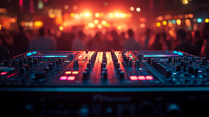 dj music festival with stage