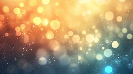 Fototapete - Soft Bokeh Lights Background in Warm Tones