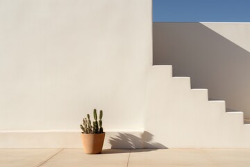 Canvas Print - Architecture staircase building plant.