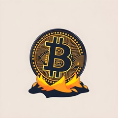 Bitcoin logo illustration