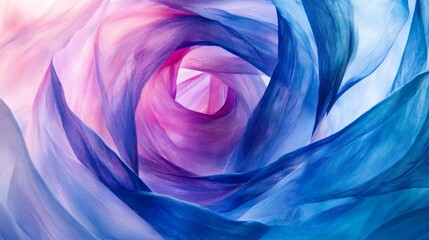 Aufkleber - Abstract Swirl of Blue and Pink Colors in Motion
