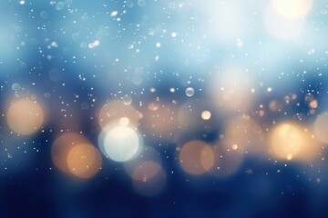 Cold night bokeh light christmas outdoors.