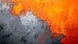 © pentolo - Abstract orange and grey painted textured background.