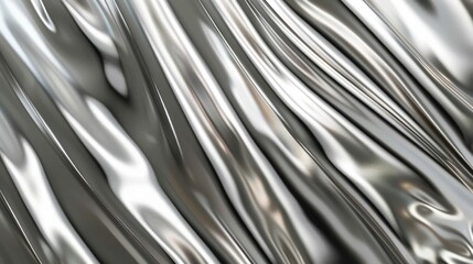 Poster - Abstract Silver Drapery